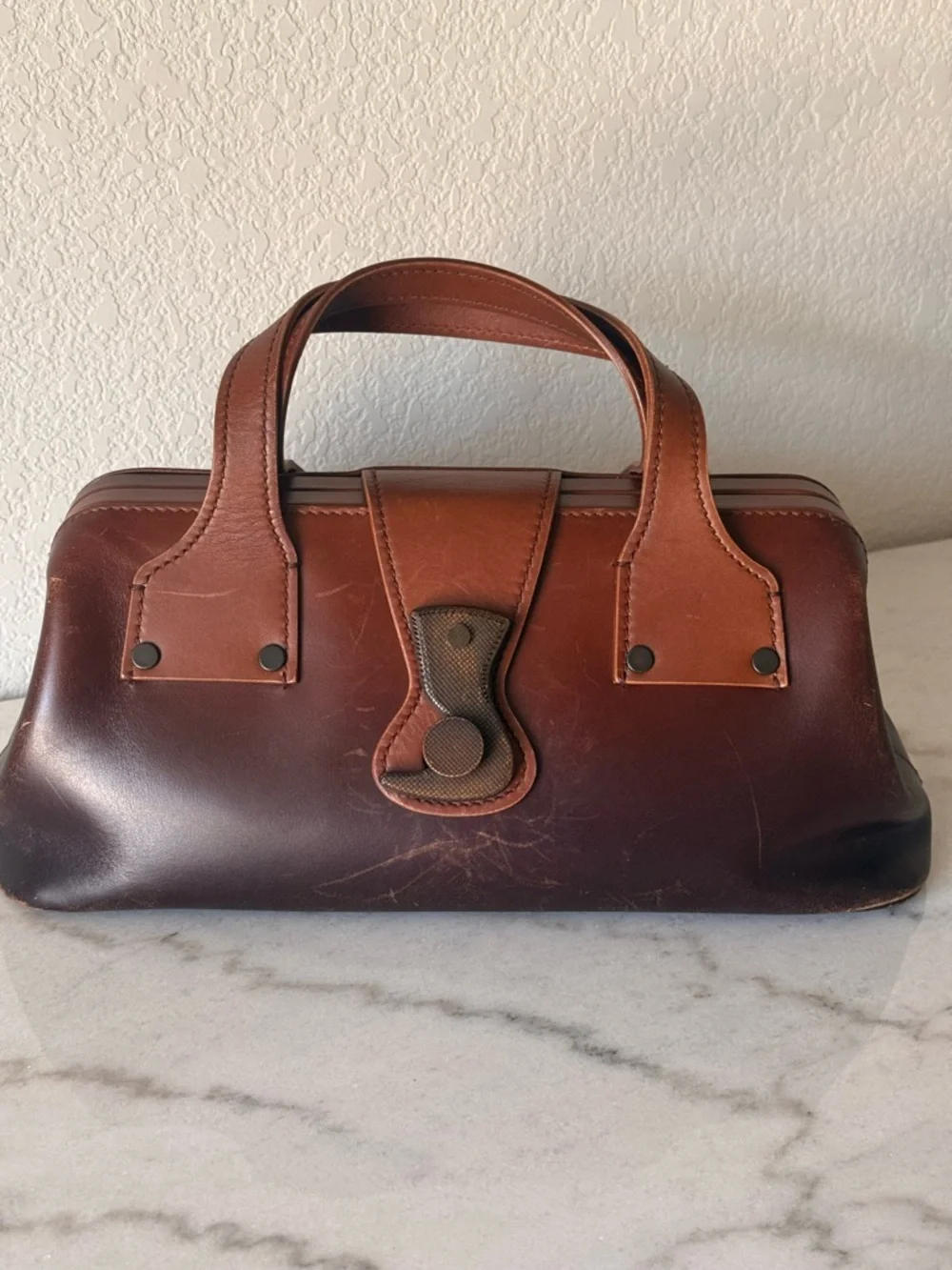 Vintage Gucci Ombre Leather Doctor Bag-Tom Ford Era-Rare!! COA Included👜✨ - Picture 3 of 14